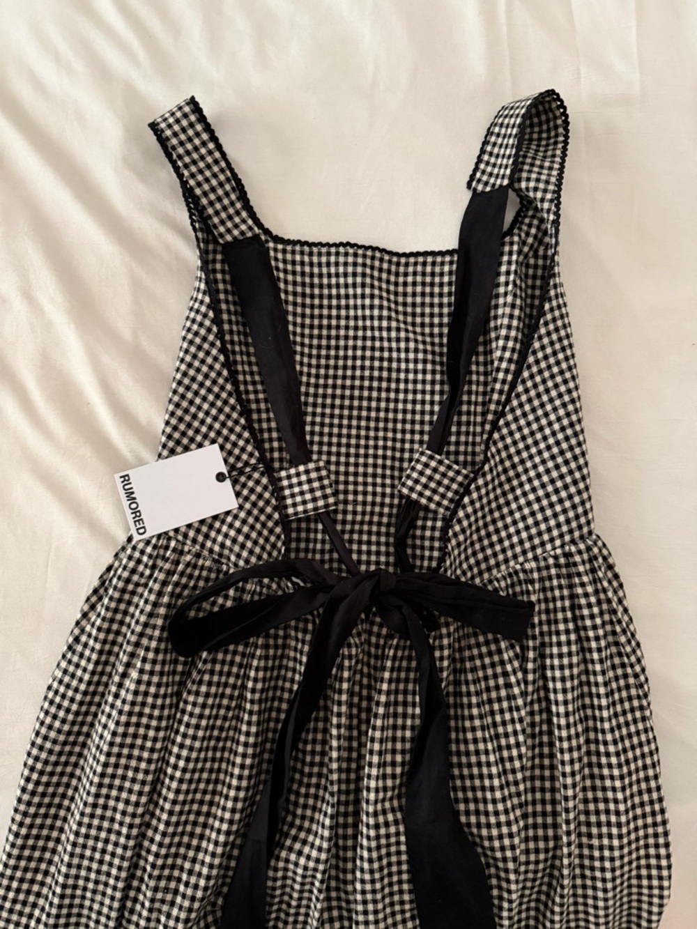 RUMORED ✨- Toulouse Midi Dress, Black Gingham